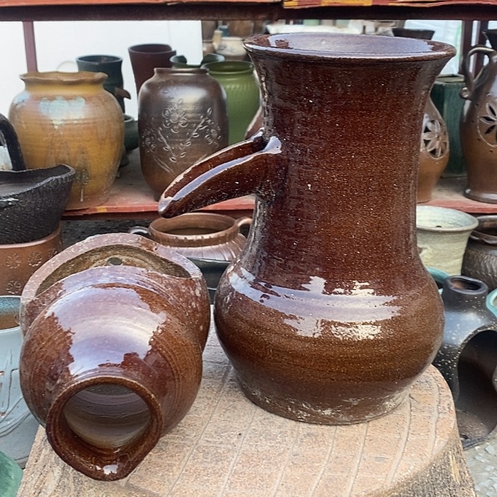 红陶流水罐套装葫芦