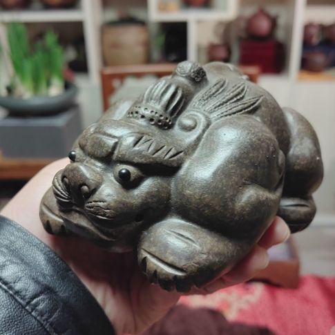 紫砂茶壶貔貅手工制作