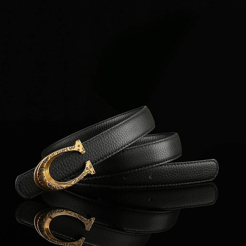 头层牛皮复古百搭休闲商务时尚轻奢女士皮带6045IX（WG）