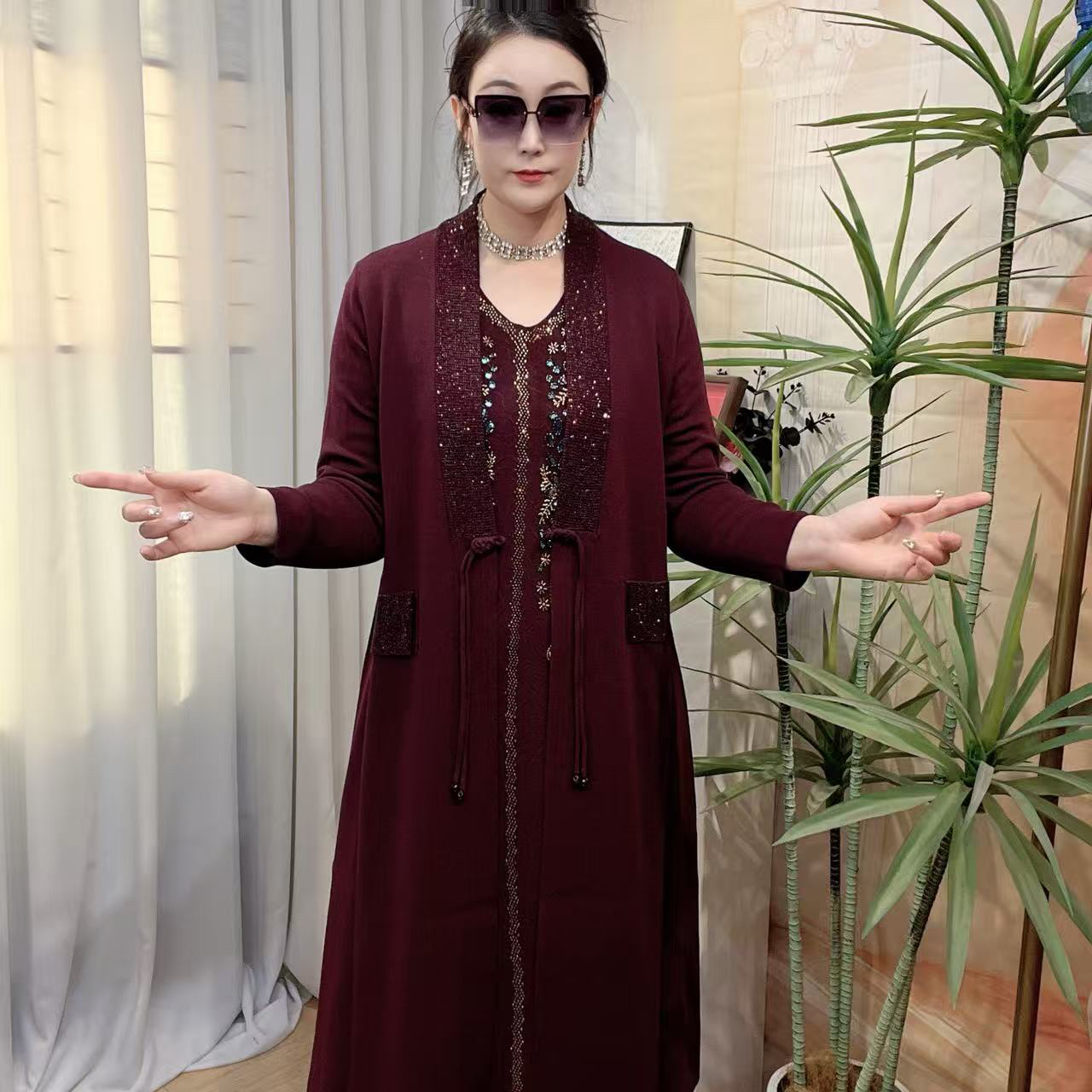 馨雅严选 单外搭中老年时尚烫钻流苏外套7199款气质洋气百搭显瘦