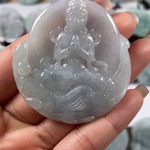 翡翠颈饰未镶嵌普贤菩萨福利