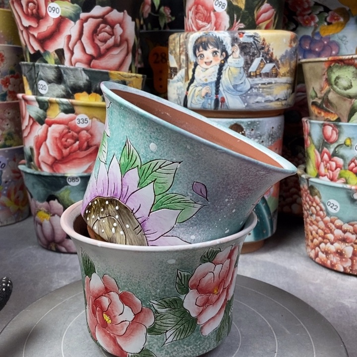 红陶景德镇艺术手绘作品