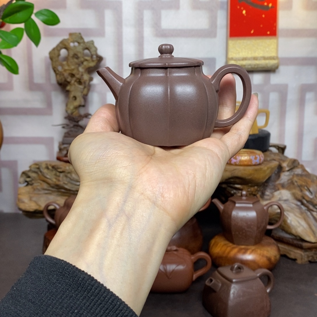 茶壶紫砂紫砂茶具拼紫筋纹器
