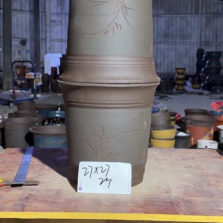 紫砂花盆手工制作96