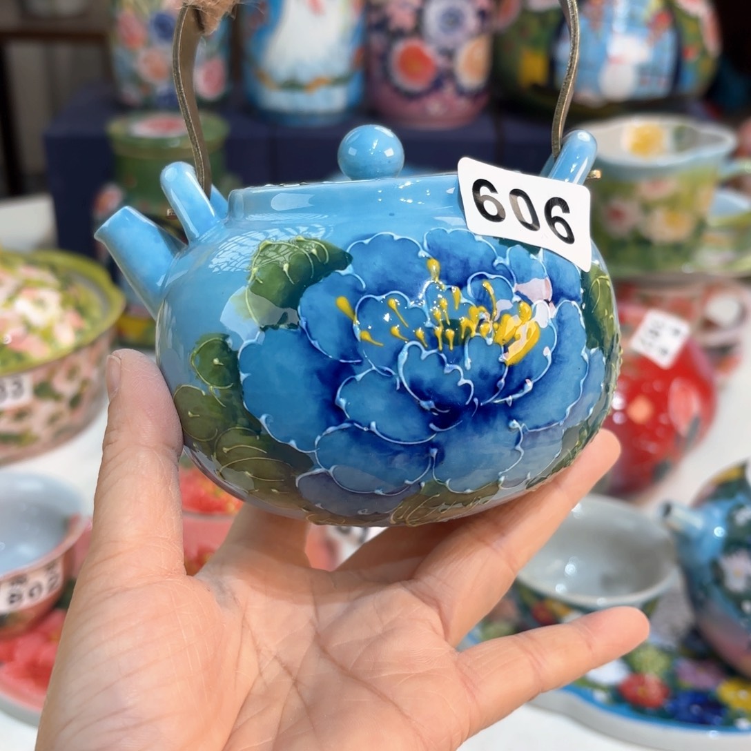 景德镇手绘高温釉下彩陶瓷茶具