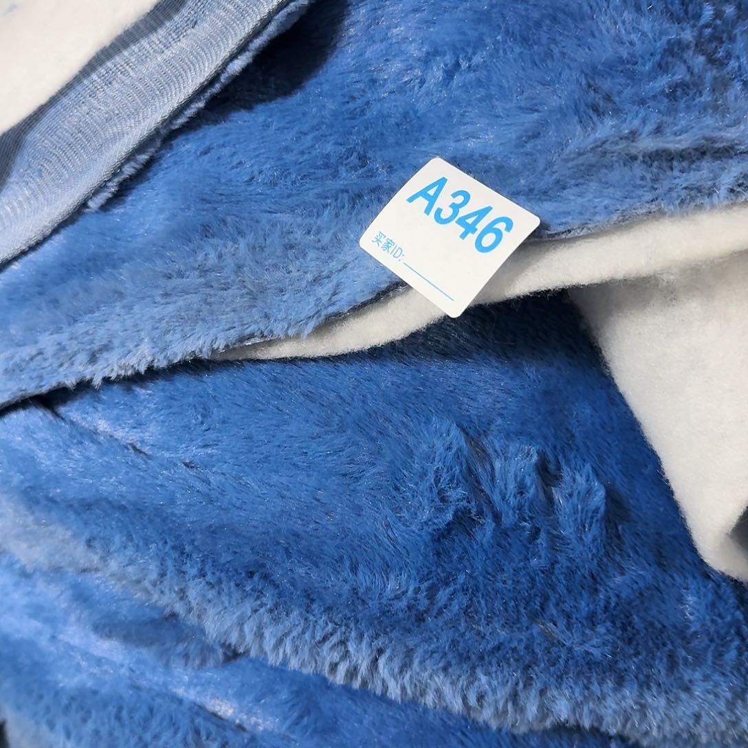宝蓝色兔毛加棉15元3米346