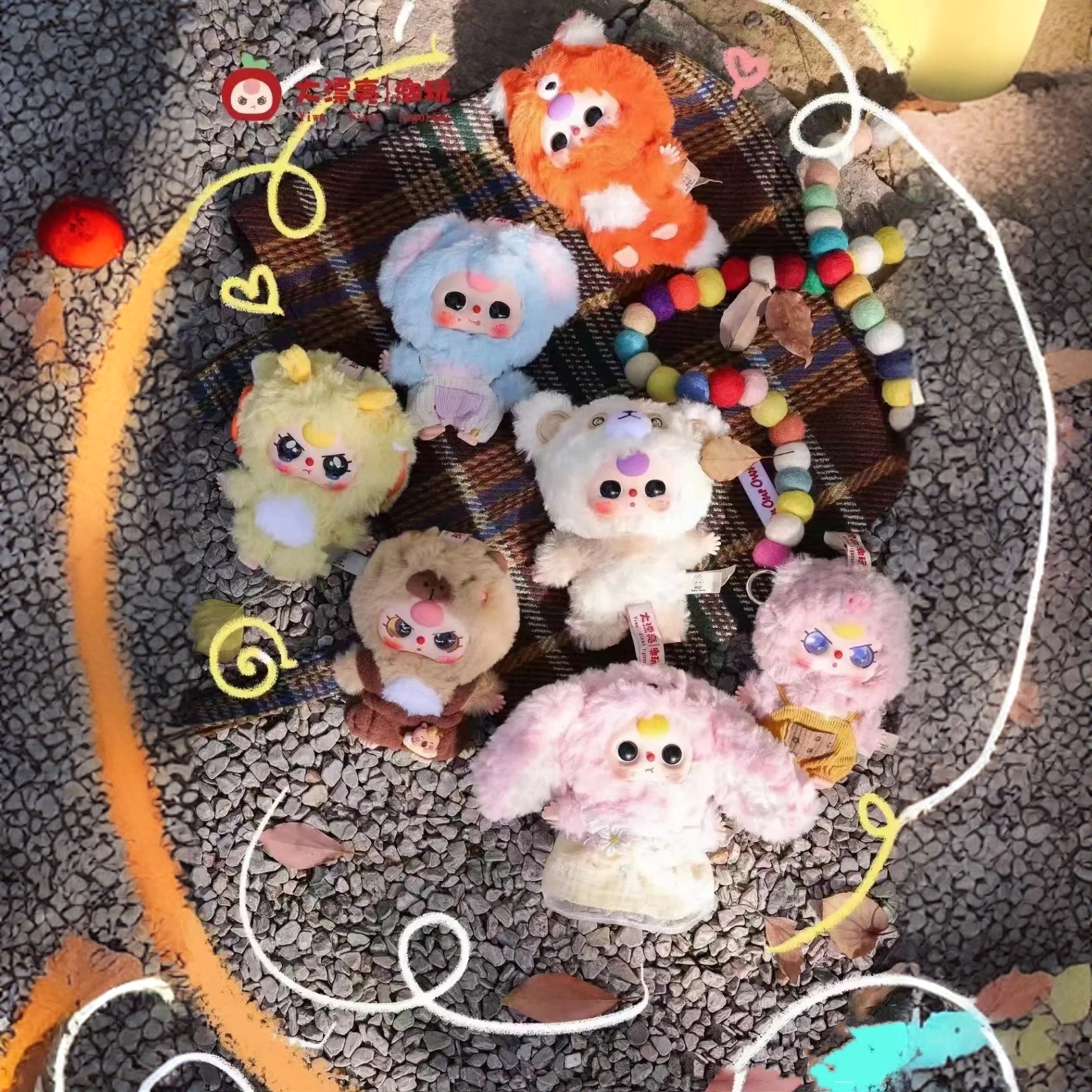 【莎莎潮玩】baby three娃三岁小可爱毛绒盲盒可爱公仔娃娃生日礼物