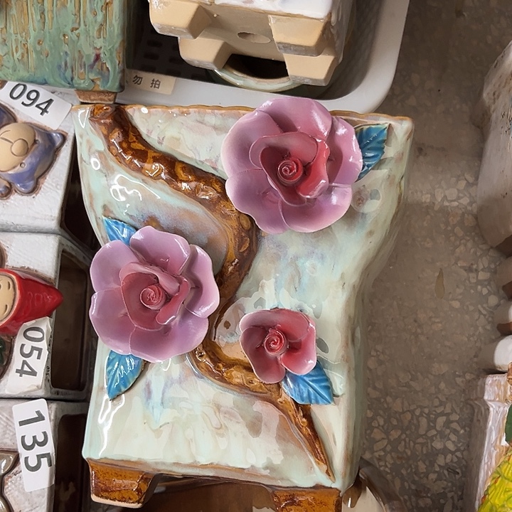 紫砂花盆粗陶材质多肉花盆