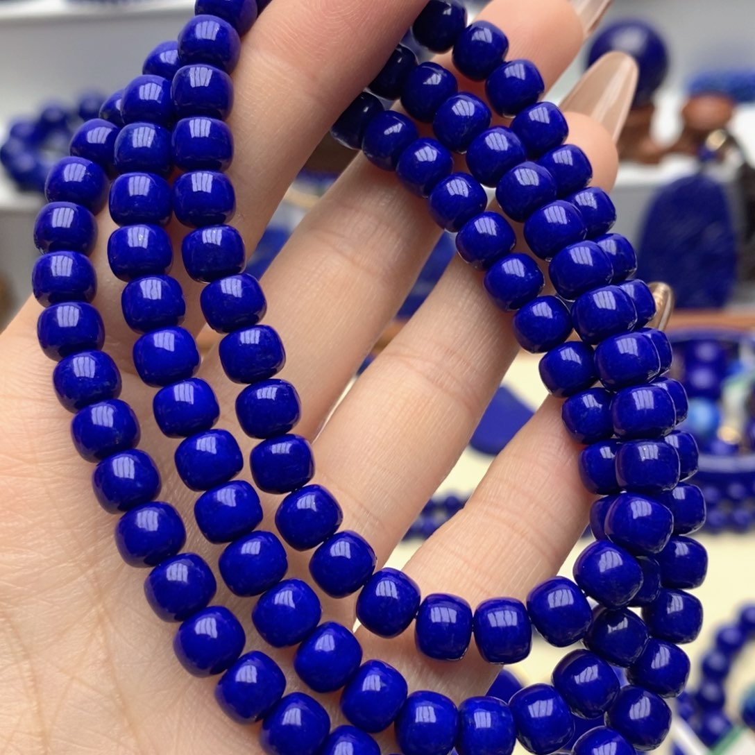 青金石未镶嵌手链6.5mm