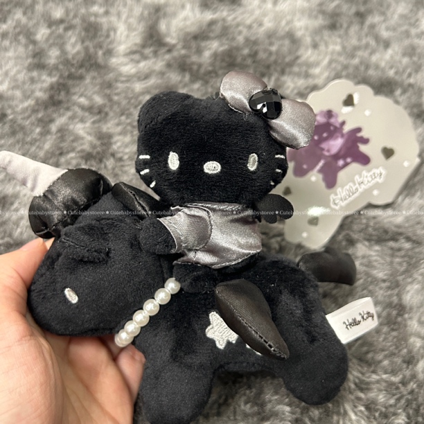 高品质暗黑NIC 纯黑天鹅独角兽 毛绒挂件包挂