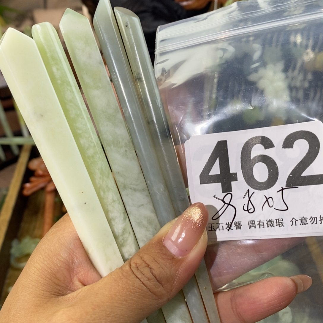 蛇纹石玉发饰未镶嵌五*儿