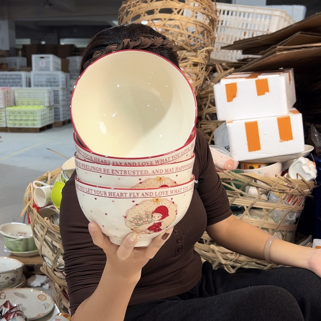 摆件潮州陶瓷餐具微瑕6寸