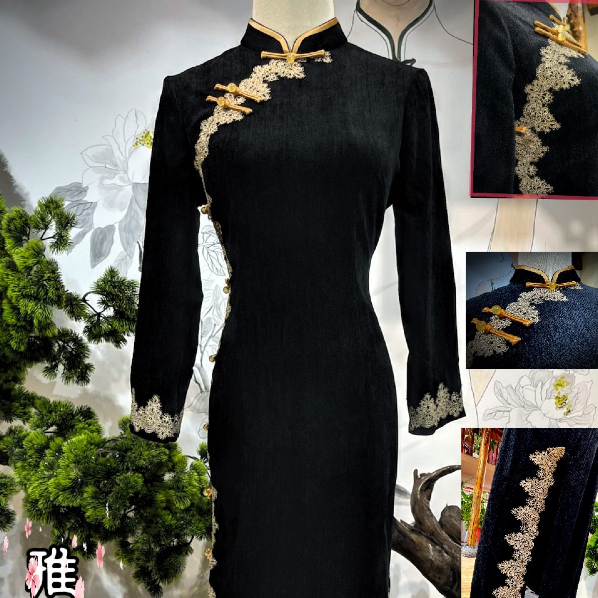 【雅衣阁】新中式复古显瘦长款旗袍