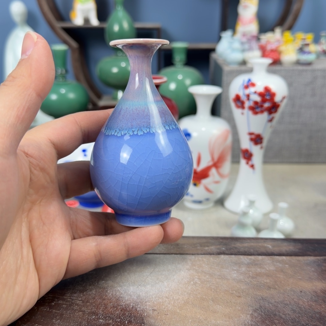 陶瓷手工小花器摆件