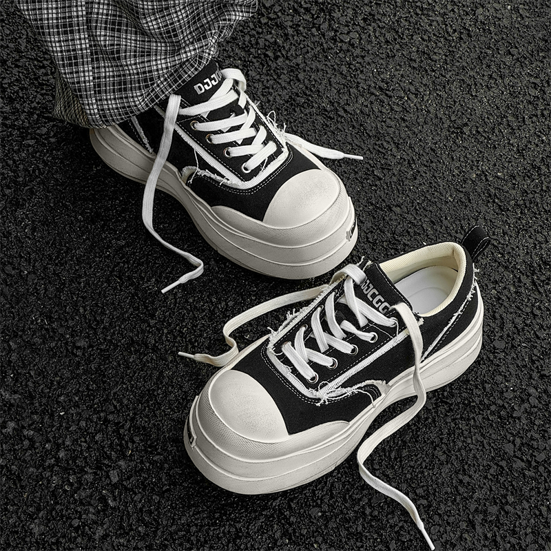 男鞋2025新款爆款春季百搭厚底板鞋子男款潮流韩版男士休闲增高鞋