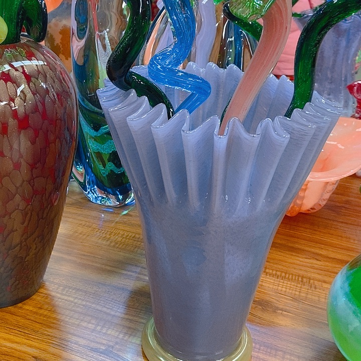 琉璃琉璃花瓶高30口15年