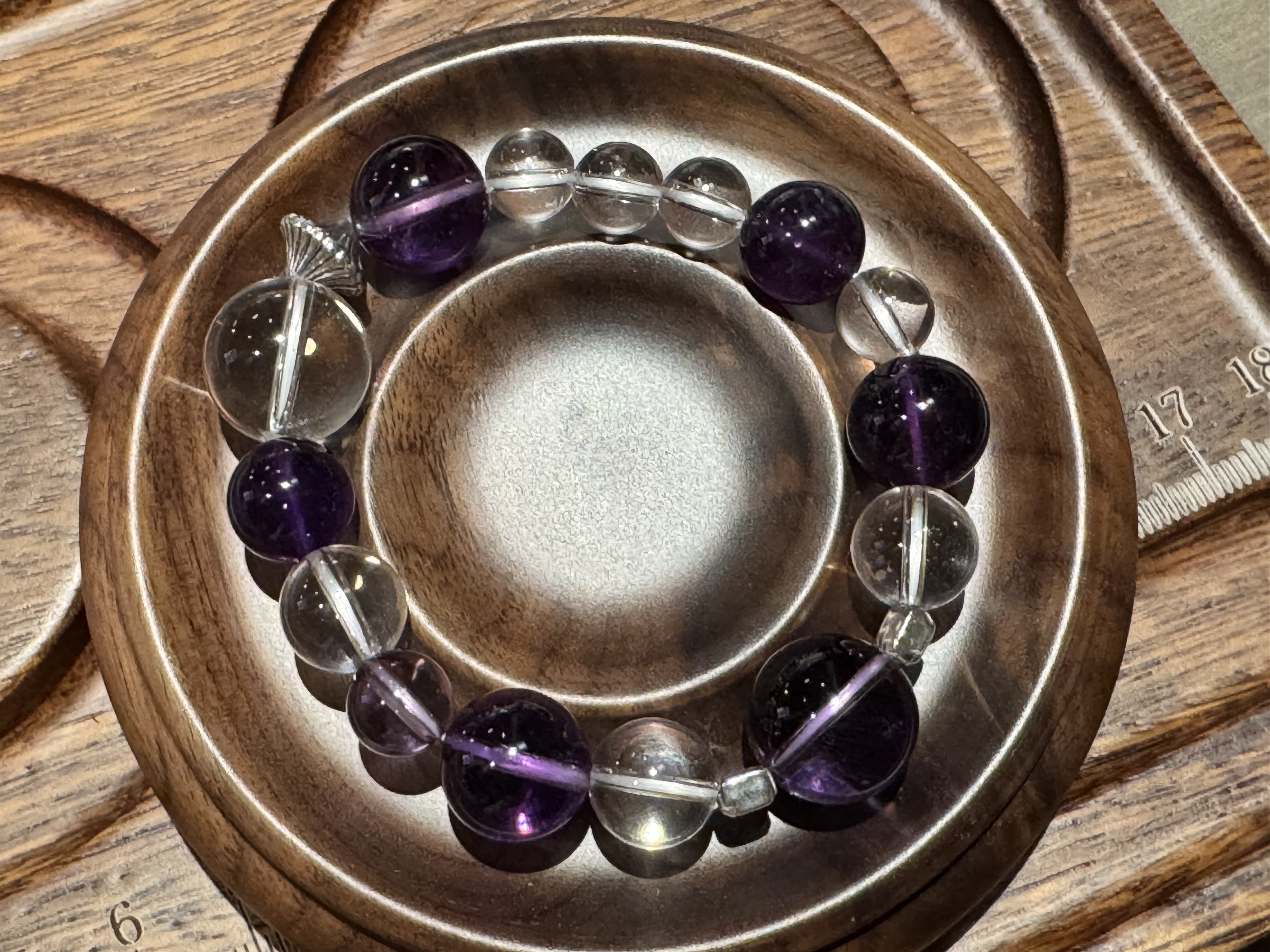 非金属木质手链 巴西紫水