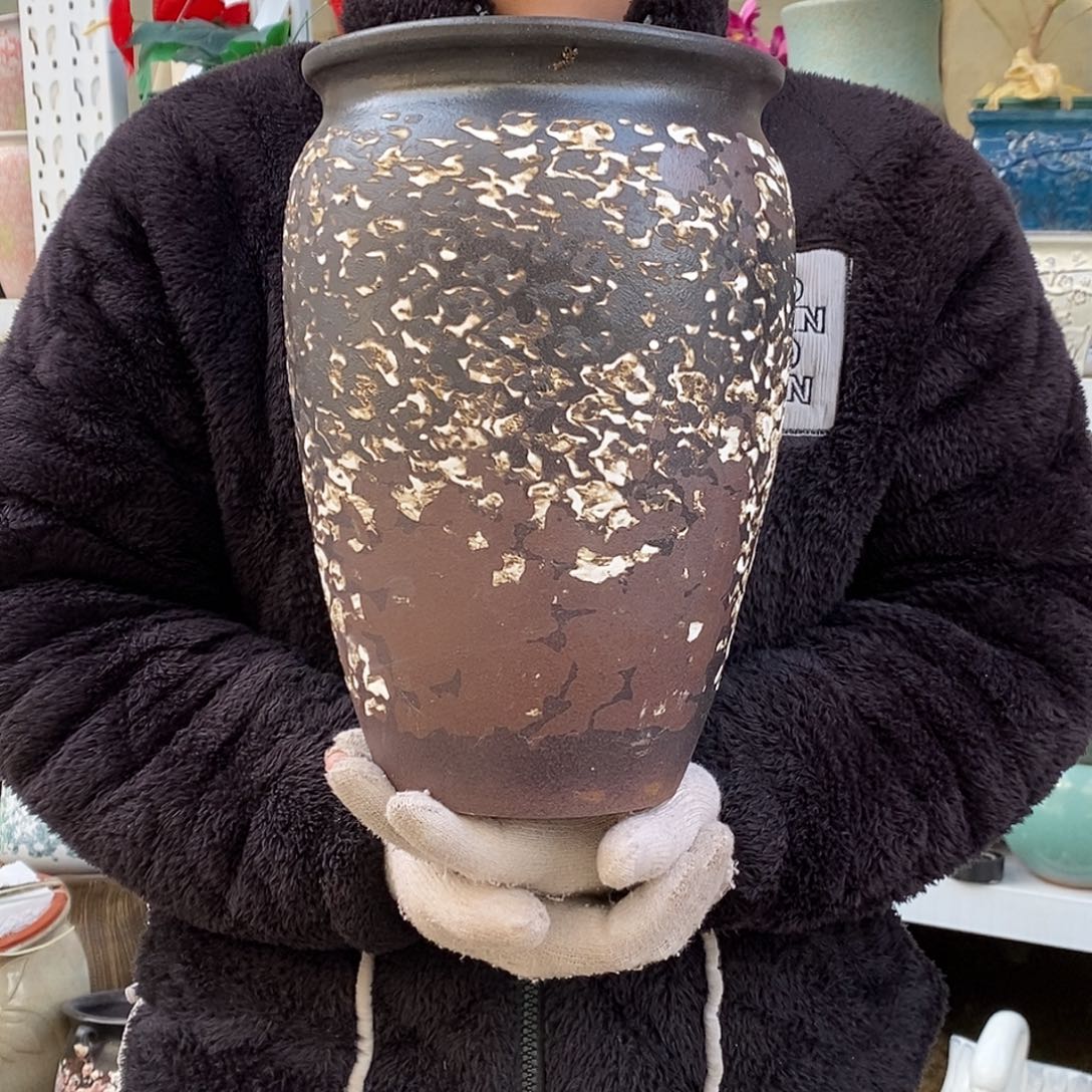 紫砂花盆口20高31瑕疵