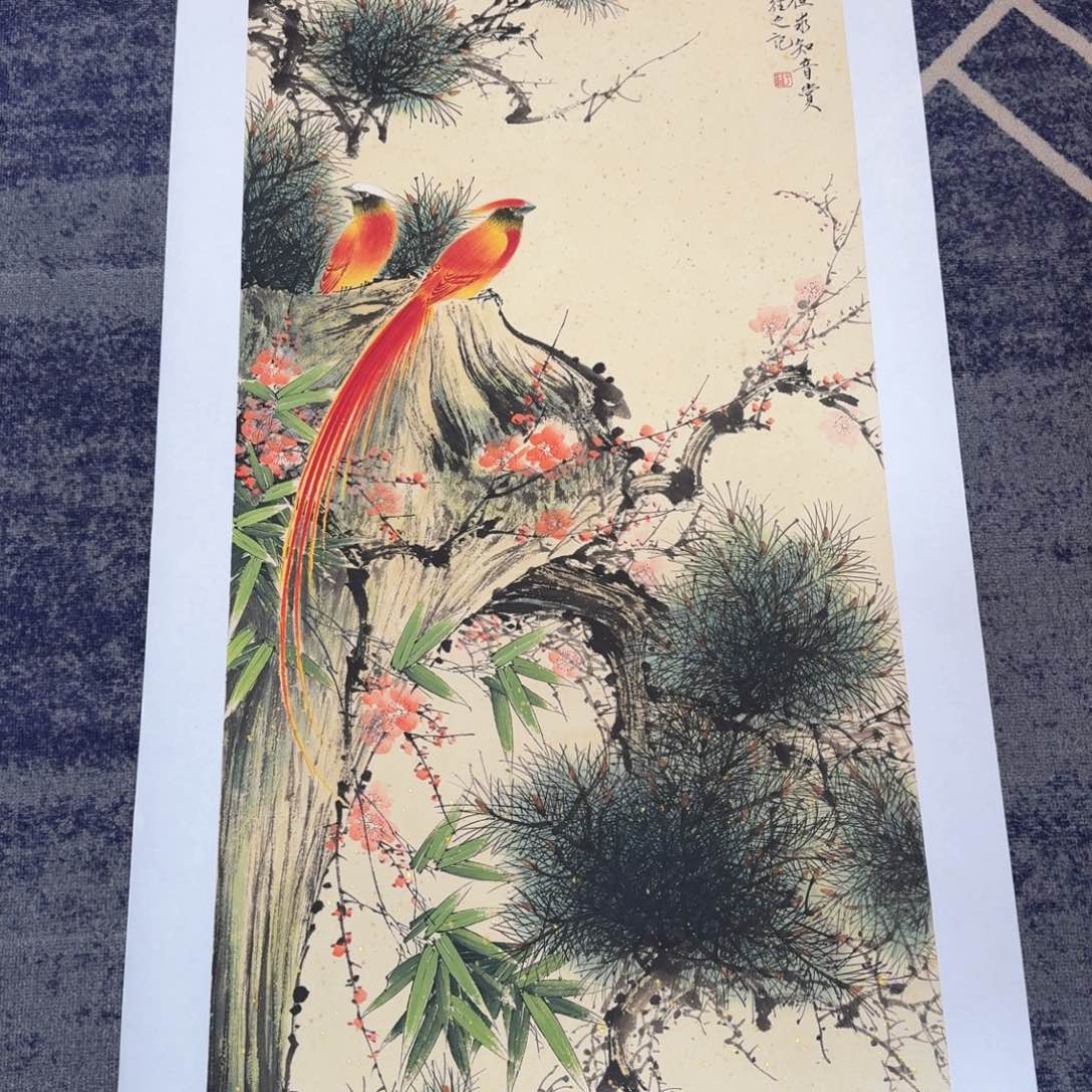 国画纯手绘山水花鸟