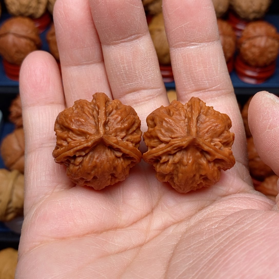 把件文玩核桃手捻野生精品霸王龙三棱