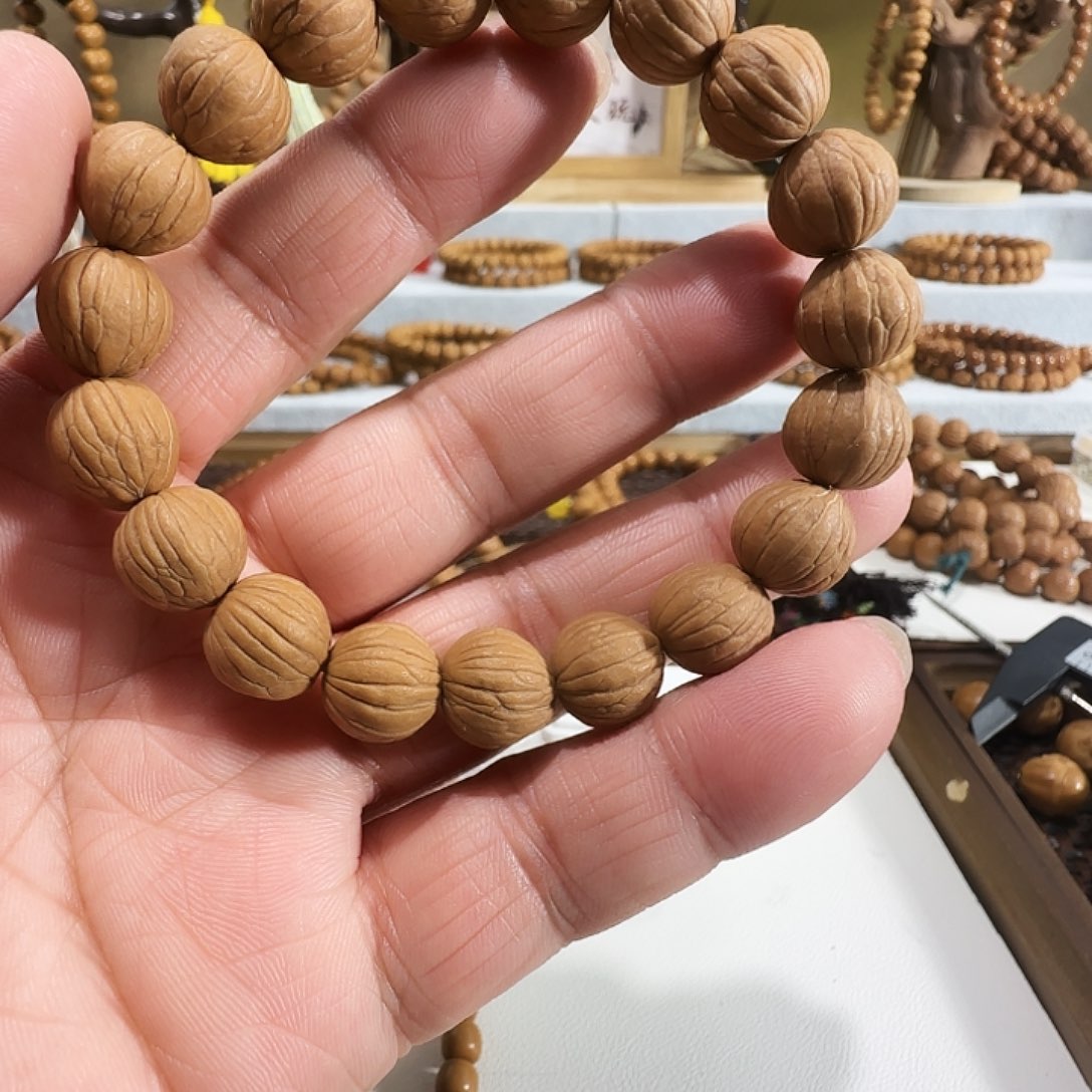 手串猴头核桃原皮原色猴头手串未打底