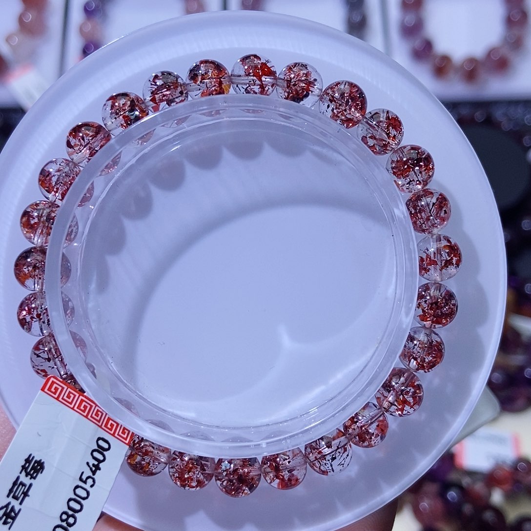 未镶嵌手链水晶金草莓