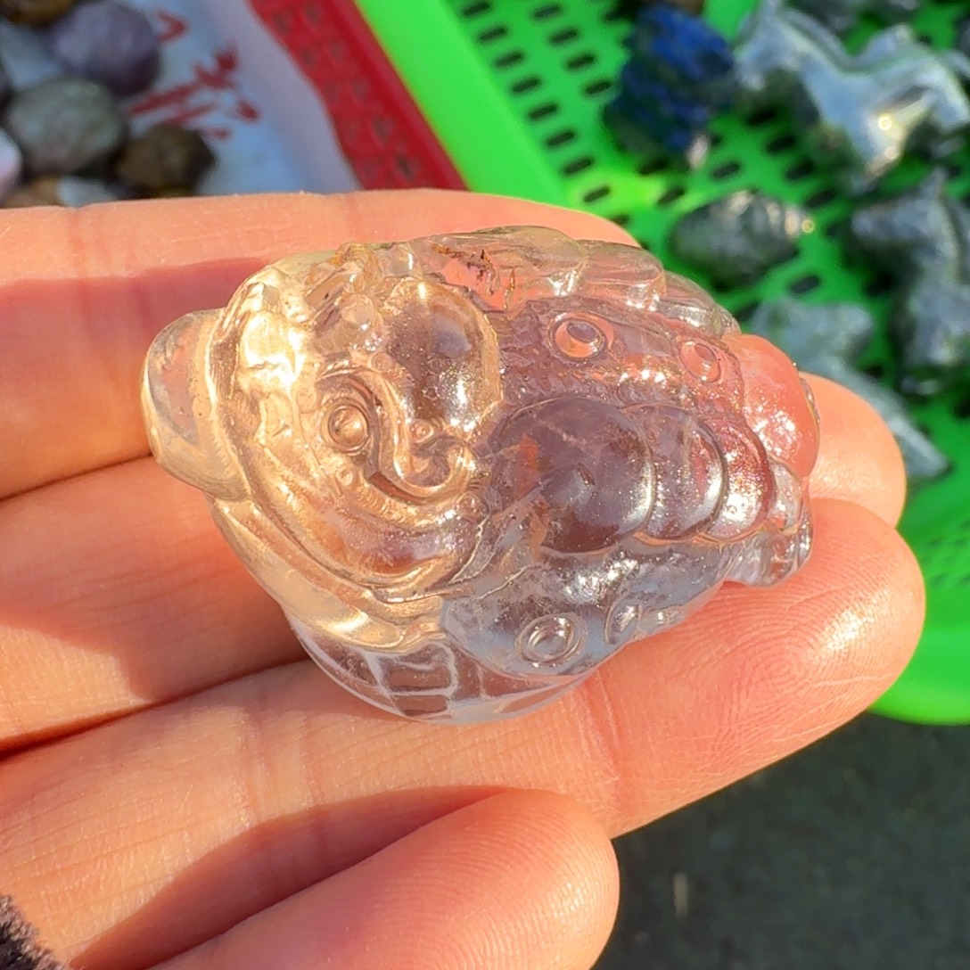 石材茶水金蟾摆件