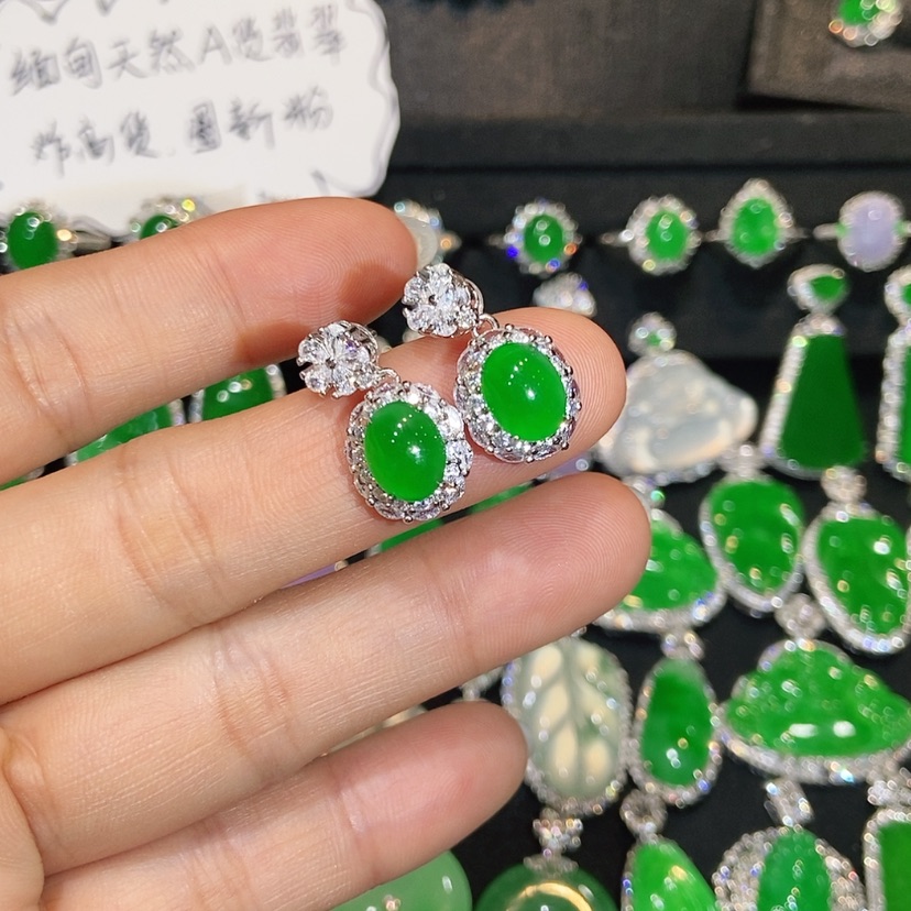 【闪购商品】翡翠未镶嵌耳饰天然翡翠