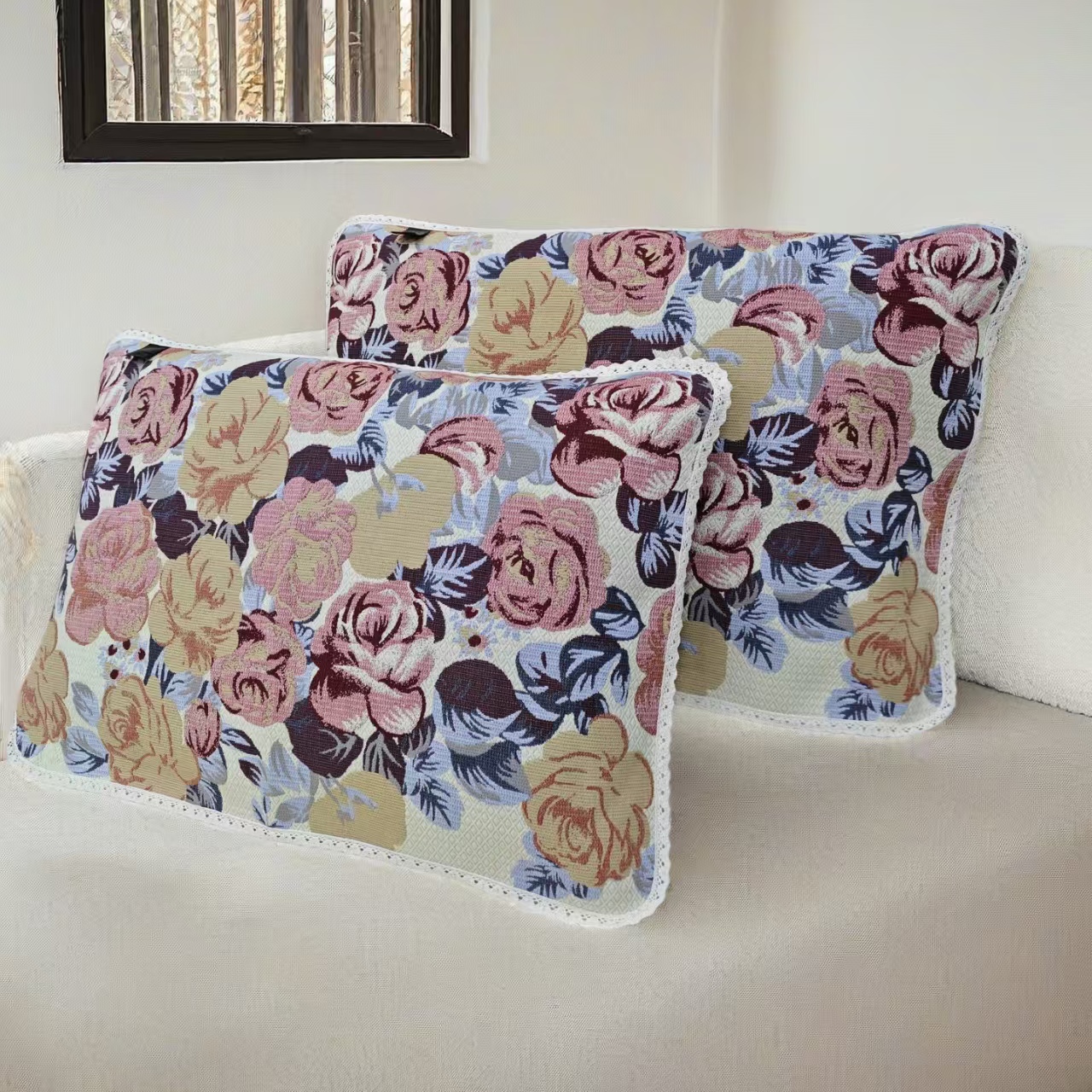 【佩滋花语】 珀莱雅高端定制舒爽麻纱布枕巾