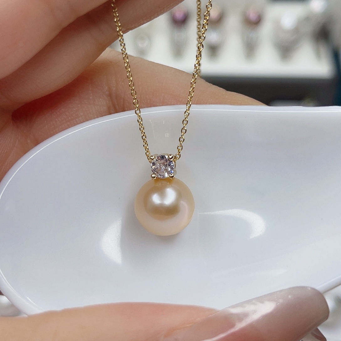 淡水珍珠合金吊坠(赠链)10