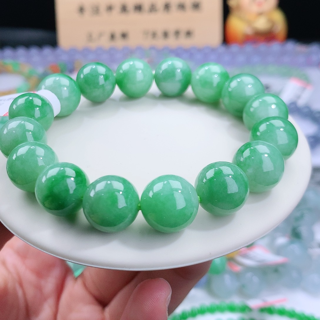翡翠手链未镶嵌卡12.5