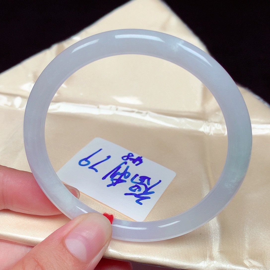 翡翠未镶嵌手镯（圆镯）美人条57