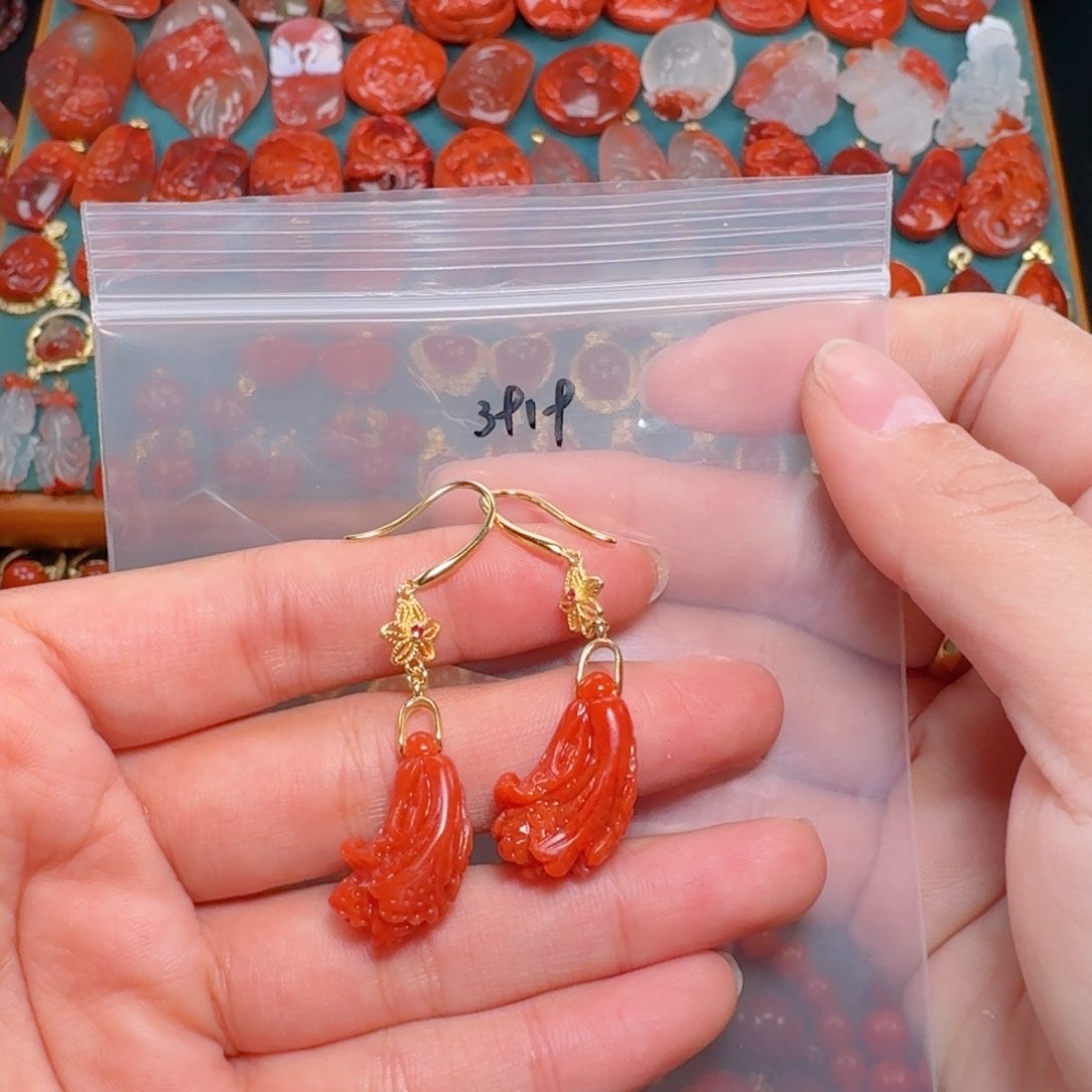 南红玛瑙南红 银S925镶嵌