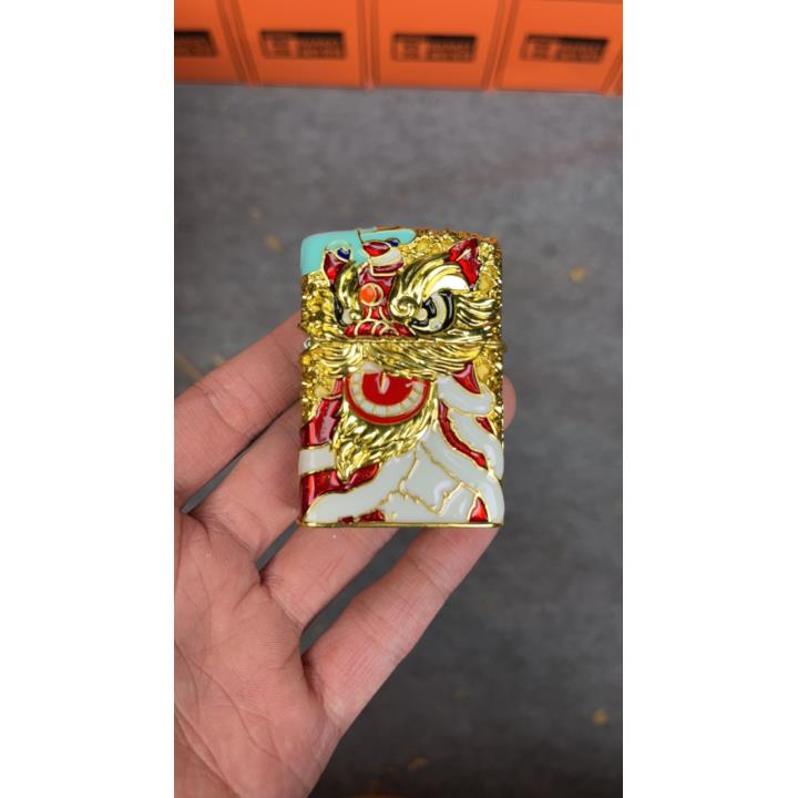 夜光醒狮珐琅貔貅煤油打火机创意礼盒137