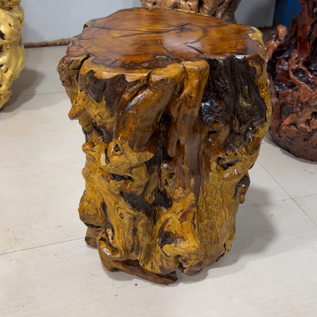 腾***跃龙纹鸡心枣木手工艺品 