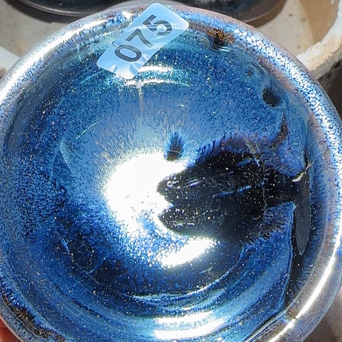 茶盏琢泥窑柴烧开窑