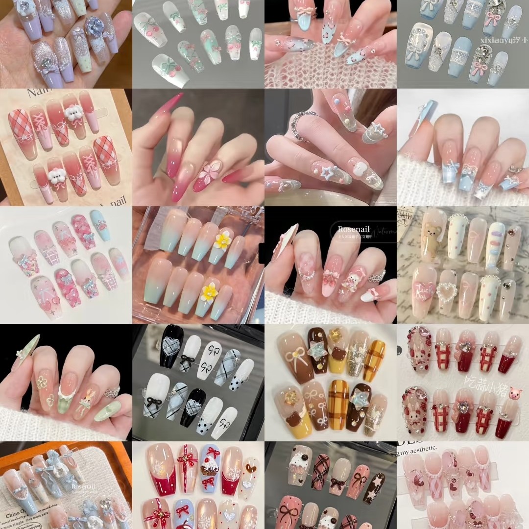 新款随机发非纯手工穿戴甲默认微瑕