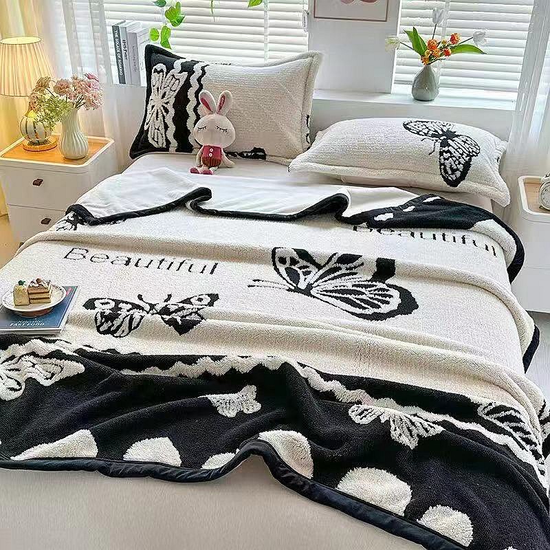 【爱美丽专享】羊羔绒秋冬新品外贸定制毯大尺寸午睡家用阳离子盖毯