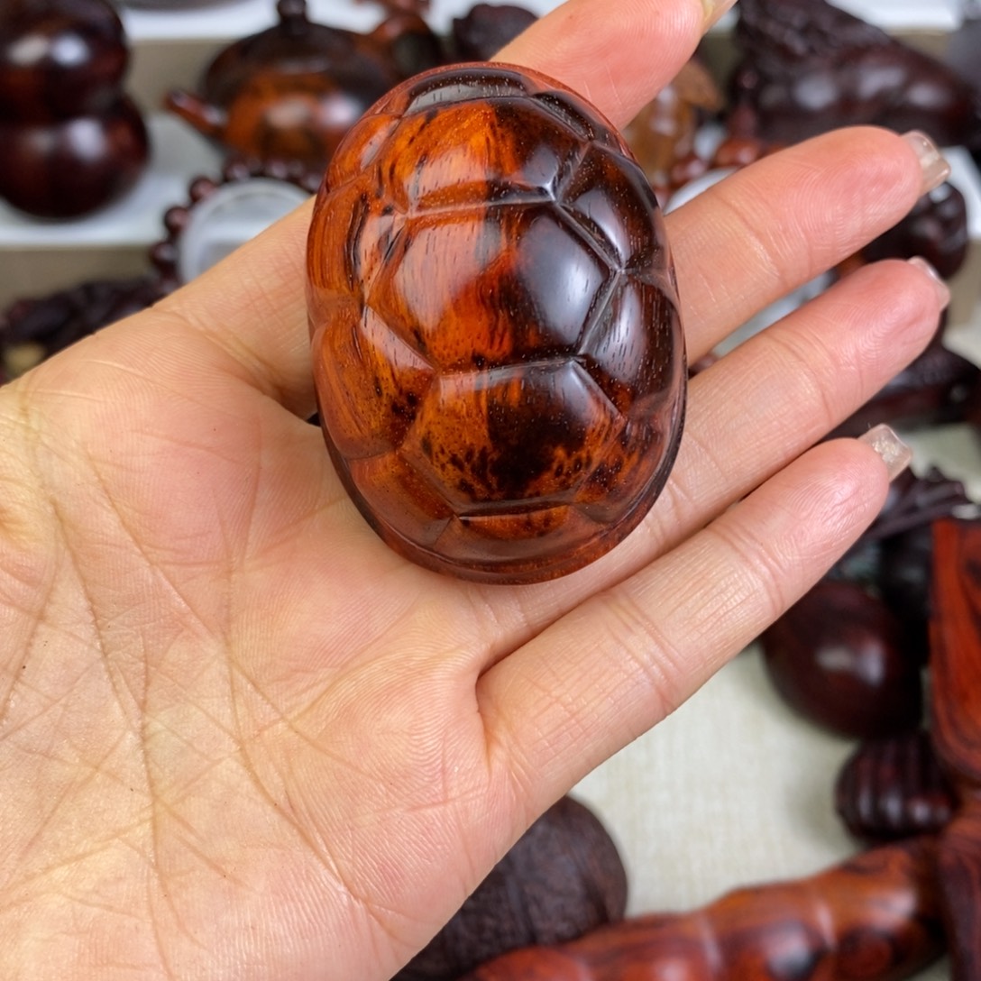 杉***胖木印度小叶紫檀手把件富甲