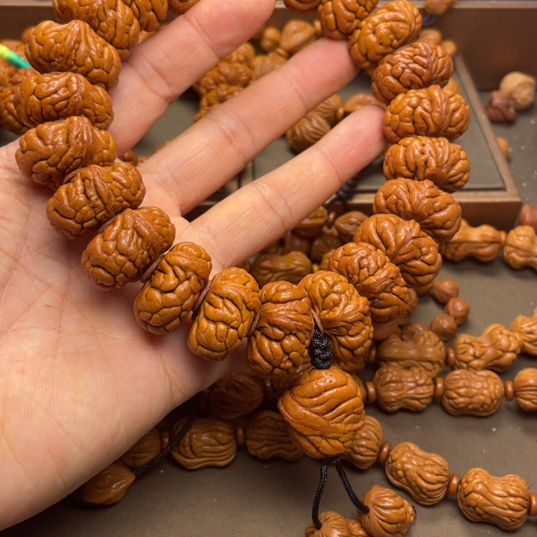 喔***糖手串桃核龙纹桃核18