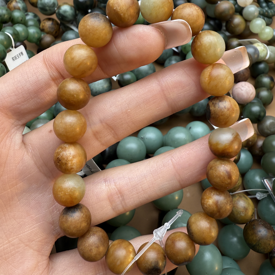 和田玉手串1215z拍一发一