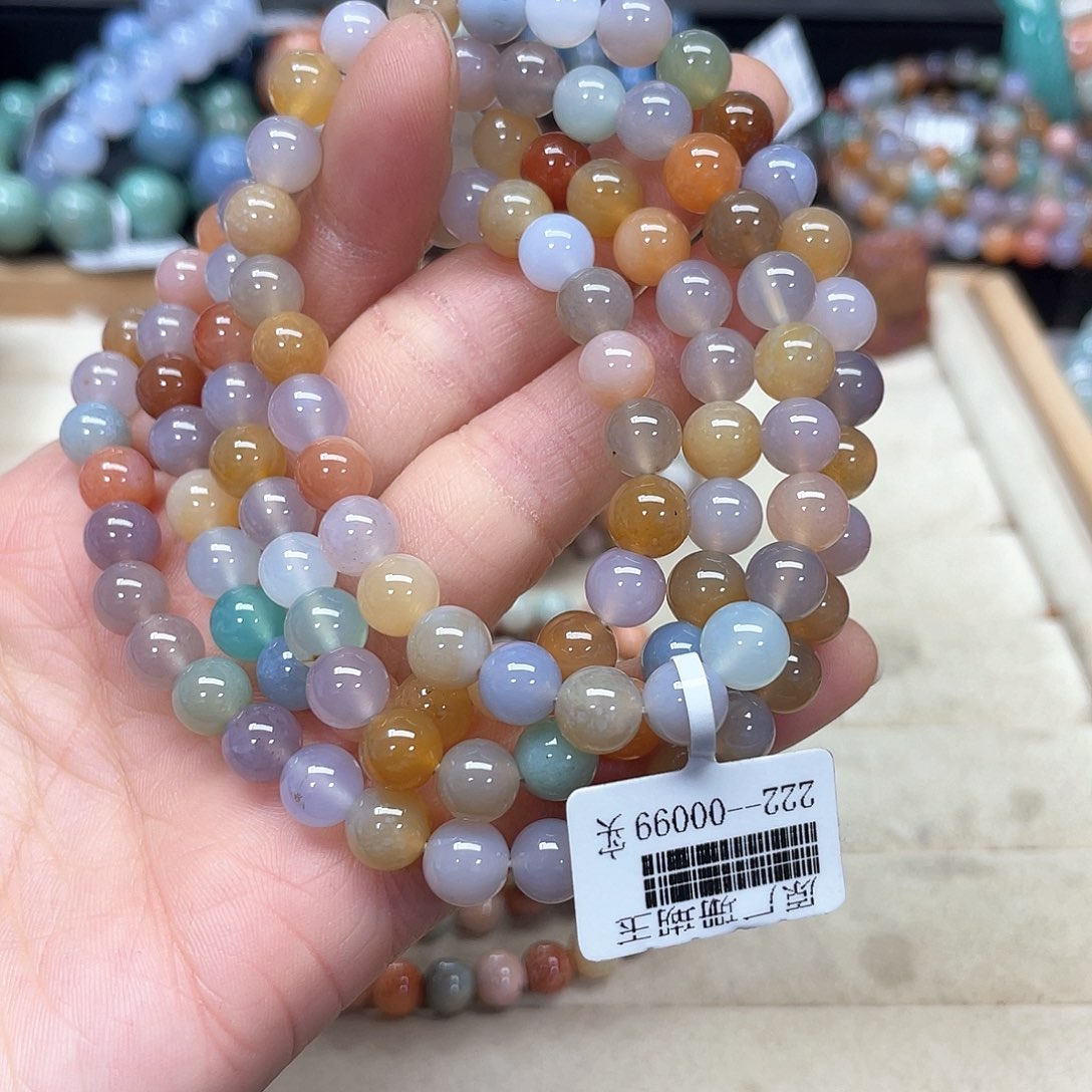 硅化珊瑚（珊瑚玉）手链未镶嵌433