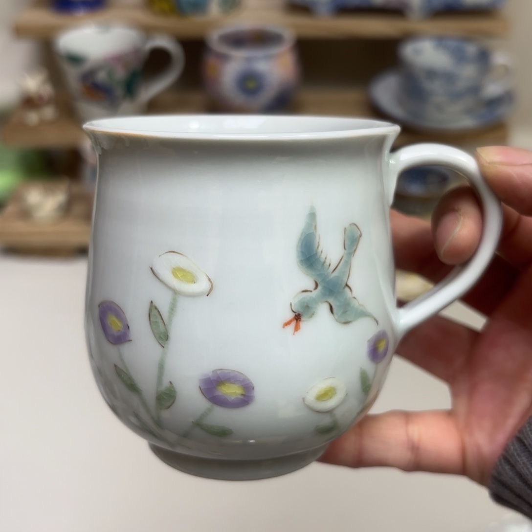 陶宫腰绫 青鸽马克杯 