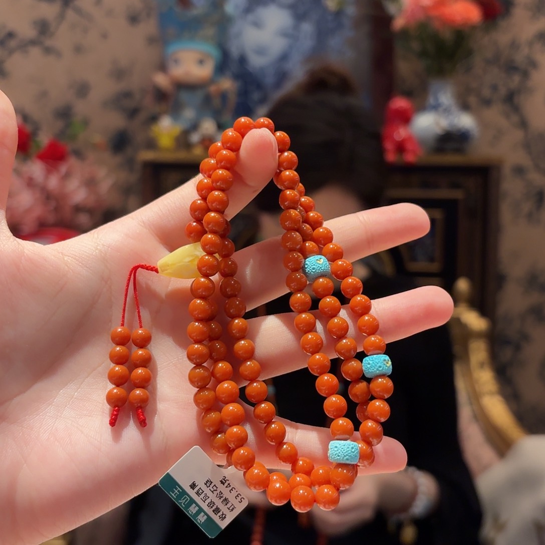 南红玛瑙手串未镶嵌