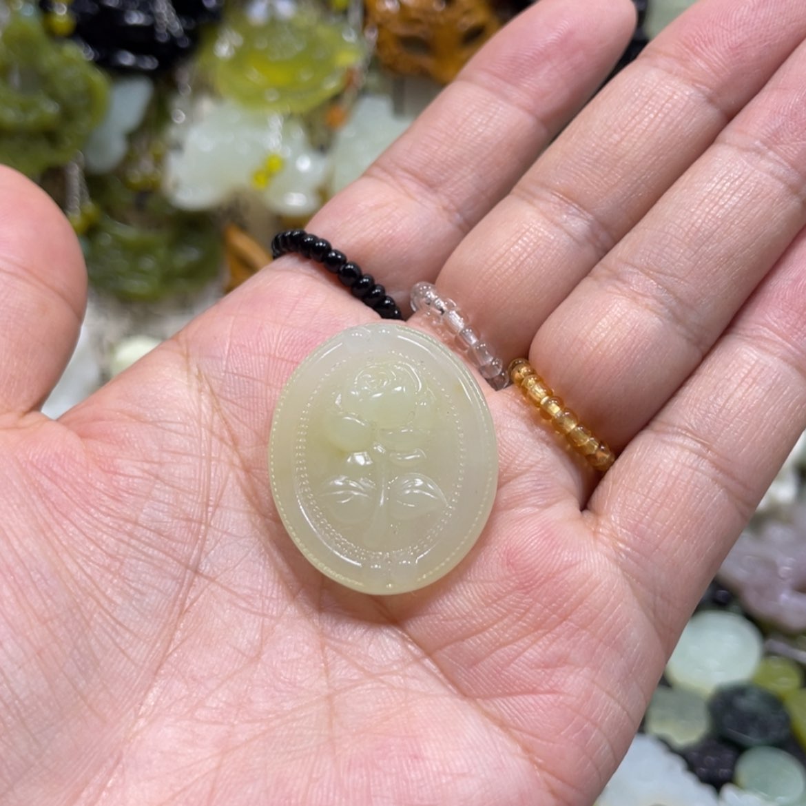 【闪购商品】岫玉颈饰未镶嵌97吊坠