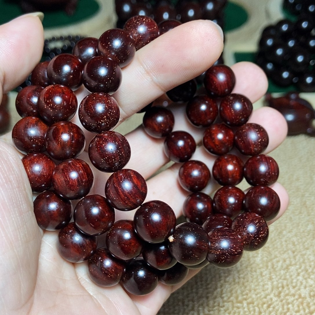 小叶紫檀手串/手链1.2金星