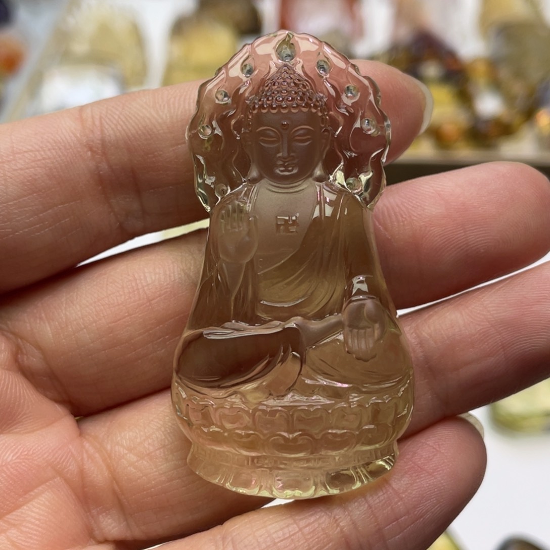 水晶颈饰未镶嵌抖*抖定制