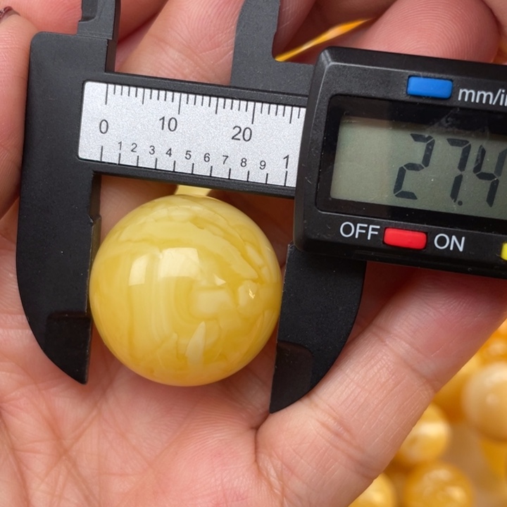 裸石蜜蜡未镶嵌蜜蜡圆珠