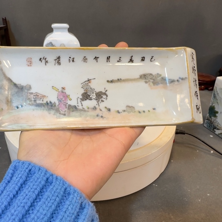 摆件校****景瓷器摆件单色