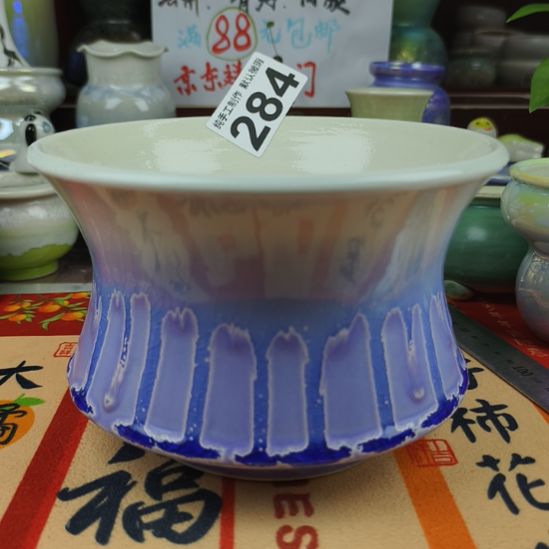 景德镇手工高温陶瓷：口16.5高12